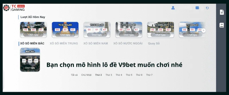 Thiết kế giao diện của lô đề v9bet rất dễ dùng